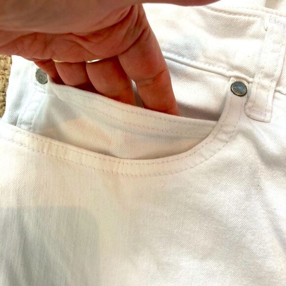 Eileen Fisher Organic Cotton White Denim Jeans - Picture 3 of 7